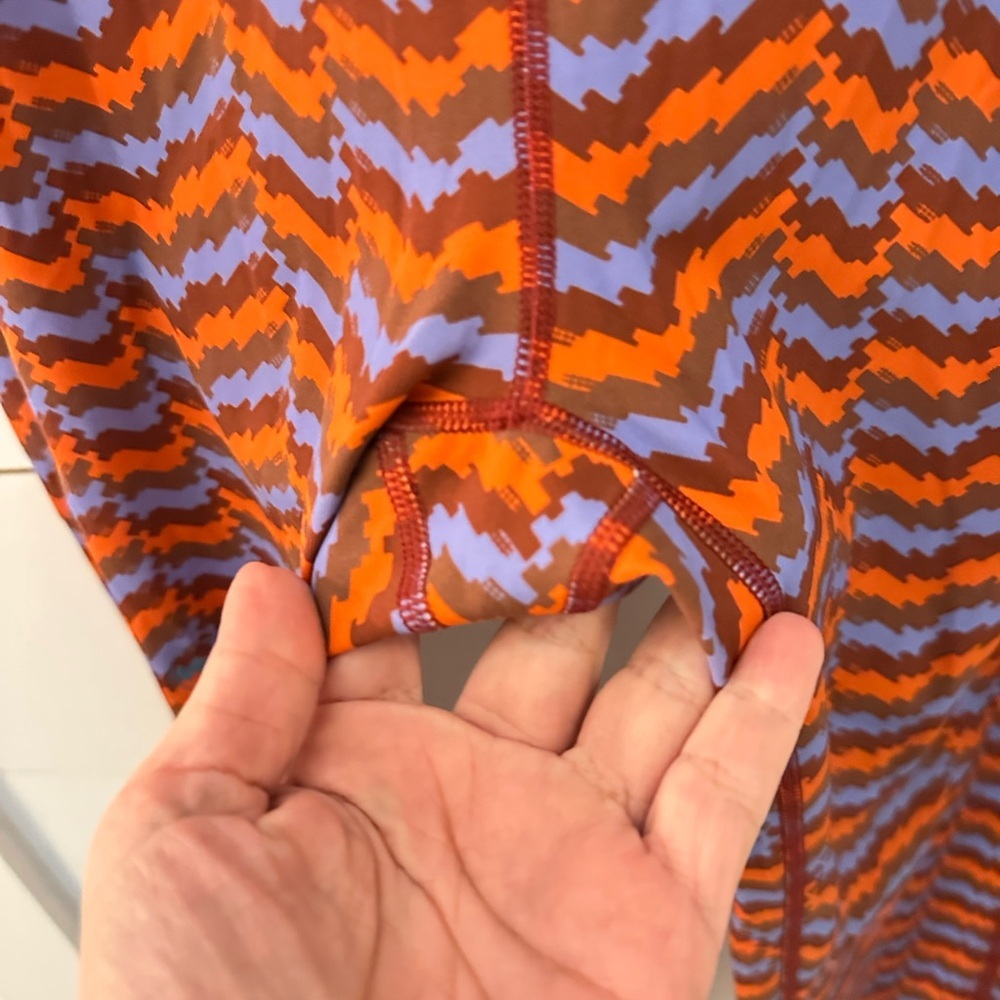 JANJI L 7/8 groundworks woman pixel orange-purple camo mid-rise athletic legging - Picture 5 of 14